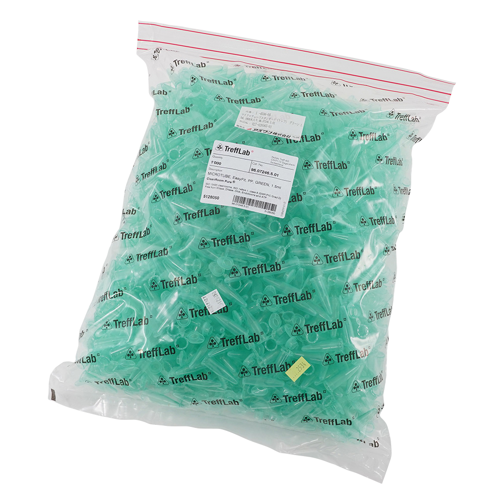 マイクロチューブスタンダード(トレフ)　グリーン　1.5mL　1000本入り画像
