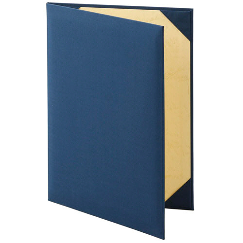 証書ﾌｧｲﾙ 布 A4(全面A3一枚用) Bﾀｲﾌﾟ 紺 1ｾｯﾄ(10冊)画像