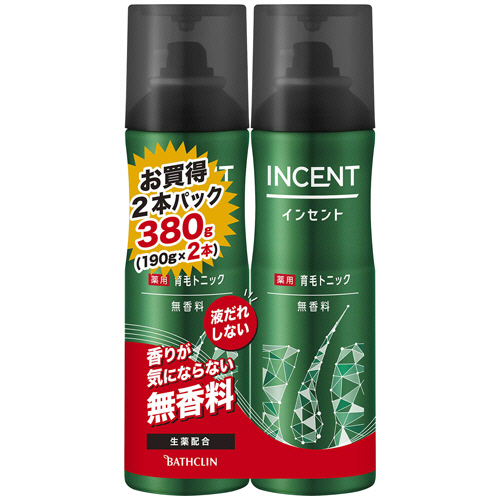 ｲﾝｾﾝﾄ 薬用育毛ﾄﾆｯｸ 無香料 190g ﾍﾟｱﾊﾟｯｸ 1ﾊﾟｯｸ画像