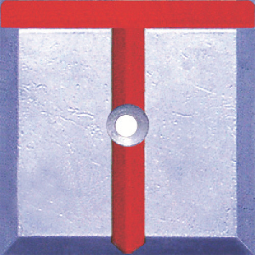 境界用標示板(1穴･貼付用)SH-3 1袋(10枚)画像