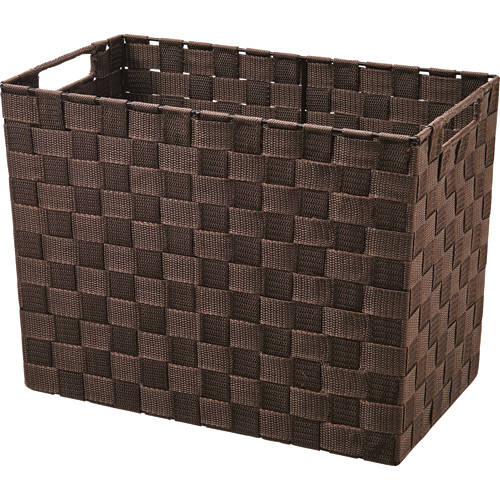 PPｸﾛｽ収納ﾊﾞｽｹｯﾄ ｽﾘﾑﾀｲﾌﾟ ﾌﾞﾗｳﾝ 1個