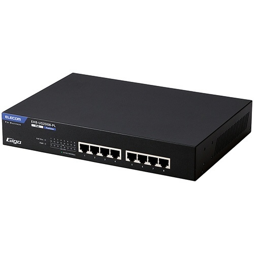 レイヤー2　Giga対応　PoE　アンマネージスイッチ　8ポート　1台画像