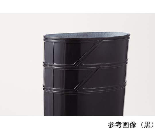 安全長靴 黒 30.0cm 黒の安全長靴が正面から撮影されており、甲部分に光沢がある。