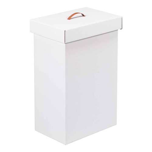 パッと組み立てフタ付きゴミ箱 40L 2台入 ホワイト画像