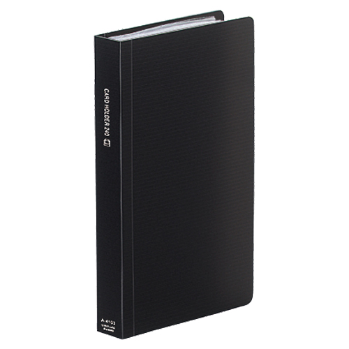 ｶｰﾄﾞﾎﾙﾀﾞｰ(ｶﾄﾞﾛｯｸ&SEIHON) W120×D27×H192mm 240ｶｰﾄﾞ ﾖｺ入れ 黒 1冊画像