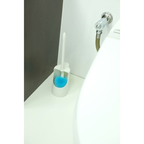 トイレブラシ ケース付き バスボンくん ふさふさクリーナー ケースに収められたトイレブラシが正面から見える状態