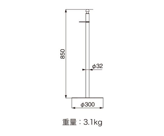 フラワーポールスタッキングクローム/鏡面 光沢のあるクローム仕上げで整然とスタッキングされた状態