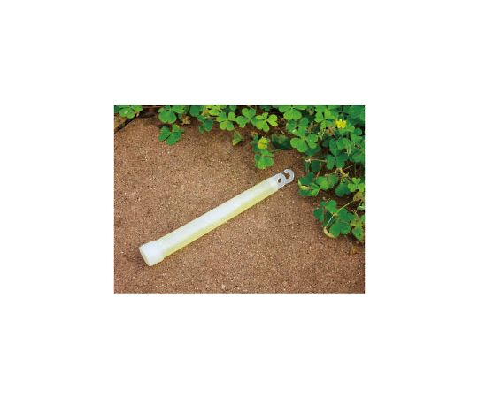 かんたん発光スティック 光を放ちながら横に並べられたスティックが、その色と形を際立たせている様子
