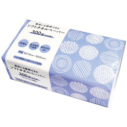 ｿﾌﾄﾀｵﾙﾍﾟｰﾊﾟｰ ﾚｷﾞｭﾗｰ 300組/ﾊﾟｯｸ 1ｾｯﾄ(30ﾊﾟｯｸ)画像