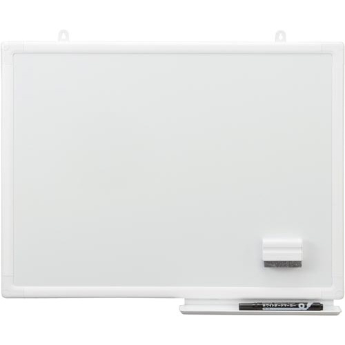 樹脂枠ホワイトボード　白枠４５０×６００ｍｍ画像