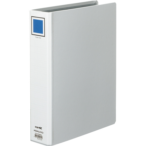 K2両開きﾁｭｰﾌﾞﾌｧｲﾙ A4ﾀﾃ 500枚収容 50mmとじ 背幅65mm ｼﾙﾊﾞｰ 1冊画像