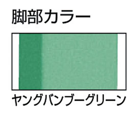 BN型小型作業台　450X600　キャスター付　YG色 キャスター付きで側面から見た小型作業台の全景、YG色の仕上げが見える状態。