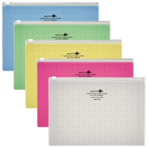 AQUA DROPs ｸﾘﾔｰｹｰｽ A5ﾖｺ 乳白 1ｾｯﾄ(5枚)