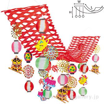 夏祭りプリーツハンガー画像