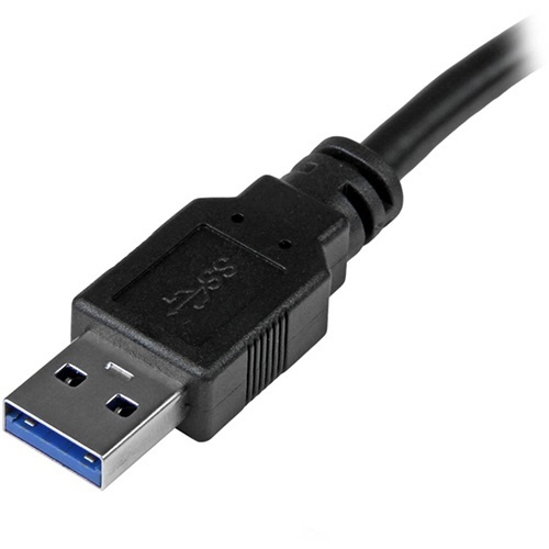 2.5型SATA-USB3.1　アダプタケーブル　USB3.1　2.5インチSATA　SSD/HDD対応　1本 コネクタ部分が正面に向いた状態で、ケーブル全体が見える様子