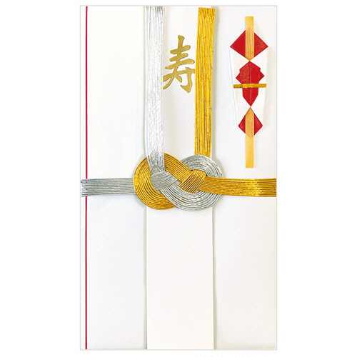 ﾂﾘｰﾌﾘｰ金封 金銀10本 短冊3枚付(寿･御結婚御祝･御祝) 1枚画像