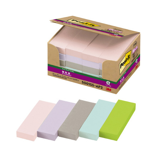 強粘着ふせん５００１ＳＳ－ＡＰ２多色１０冊画像