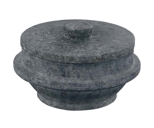 長水 遠赤 石焼釜(石蓋付)補強リング無 24cm