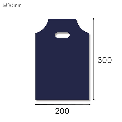 HEIKO 手抜き (小判抜き)ポリ袋 DXハンディバッグ 3S 無地シコン 表記入り 100枚画像