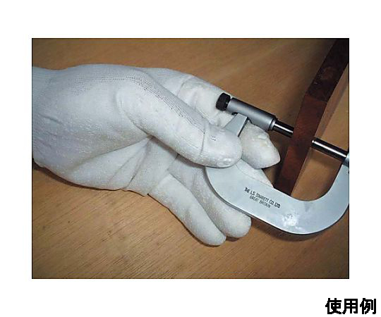 [L/240mm] 手袋(極薄ナイロン・滑り止め付/10双 透明な袋に入った手袋が、表面に滑り止めのパターンが施された状態。