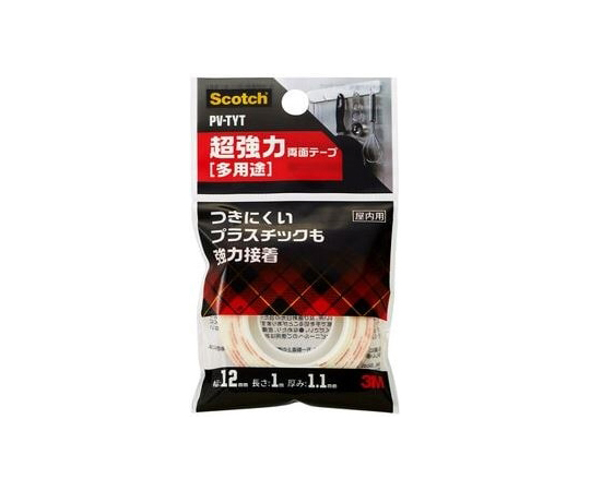 スコッチ®超強力両面テープPV-TYT 白 12mm×1m画像