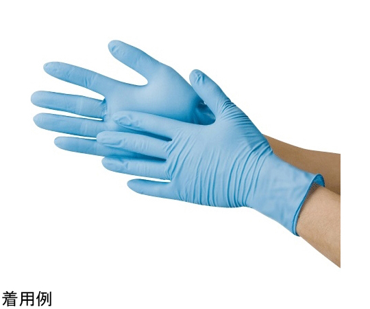 ニトリル使いきり手袋 粉無 100枚×20箱 ブルーM画像