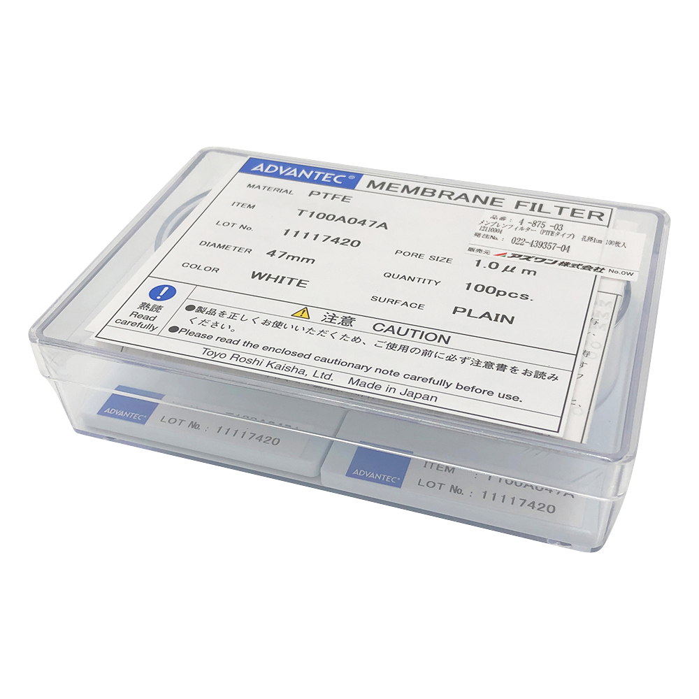 メンブレンフィルター（PTFEタイプ）　孔径1μm　100枚入画像