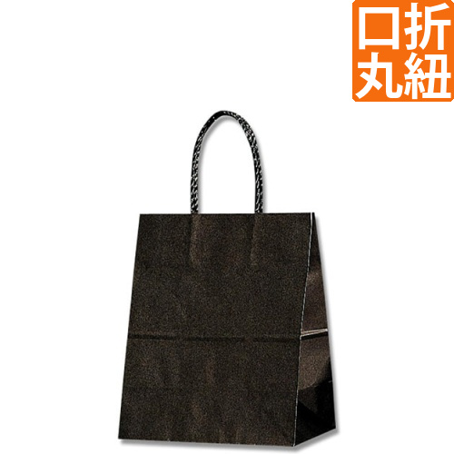 手提げ紙袋（黒・口折丸紐・幅220×マチ120×高さ265mm）