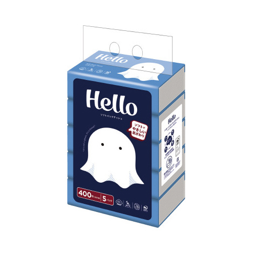 ハローソフトパックティシュ２００組５個パック×１６