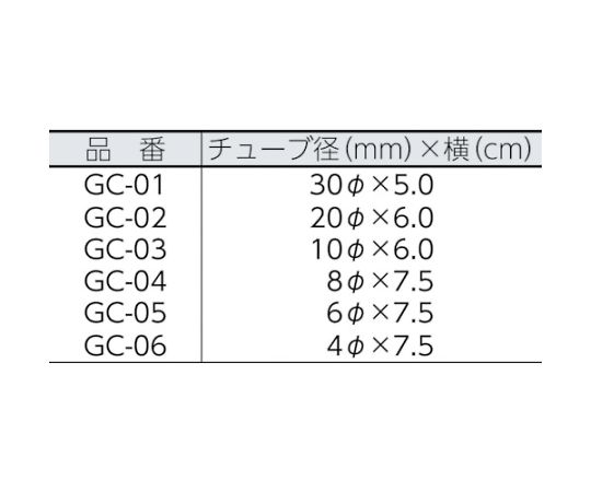 ゴム　熱収縮チューブ　20φ×6cm　2個入り 内側がうっすら透けた黒いチューブが平らに広げられた状態