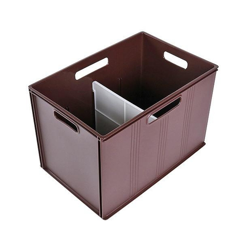 収納 収納ボックス キューBOX ワイド深型 収納ケース ブラウン画像