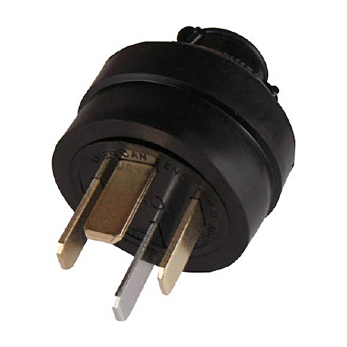 平刃形 ｺﾞﾑﾌﾟﾗｸﾞ 接地3P30A250V 1個画像