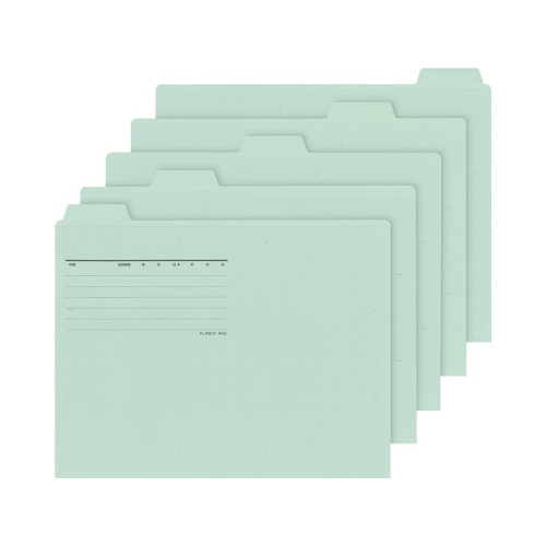 １／５カットフォルダーカラー　Ａ４　青　５枚画像