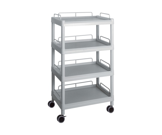 モバイルイージーカート（トールタイプ／ワイド32）グレー　4段　ガード枠あり画像