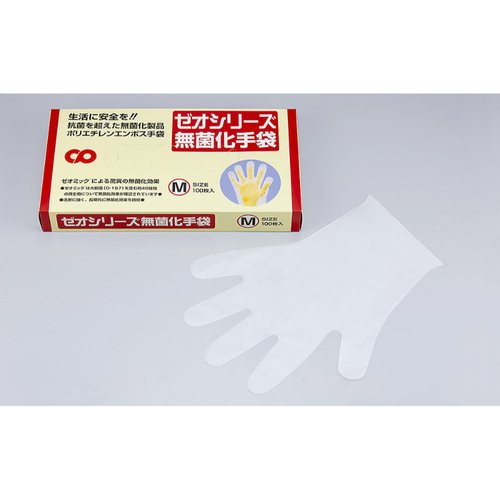 ポリ手袋 ゼオ 無菌化手袋 M シーピー化成画像