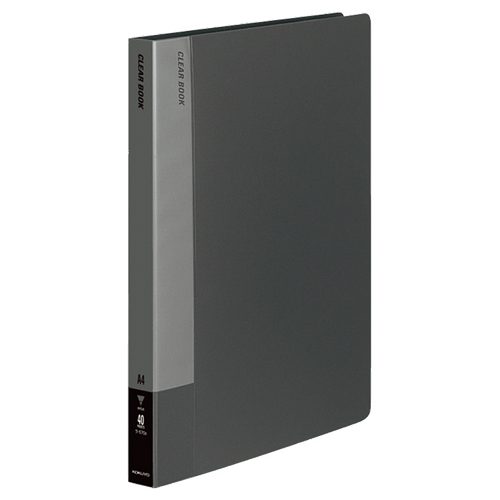 ｸﾘﾔｰﾌﾞｯｸ(固定式) A4ﾀﾃ 40ﾎﾟｹｯﾄ 背幅28mm ﾀﾞｰｸｸﾞﾚｰ 1ｾｯﾄ(20冊)画像