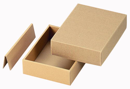 片段ギフトボックス（茶・深さ6cm・仕切り・330×250×高60mm）画像