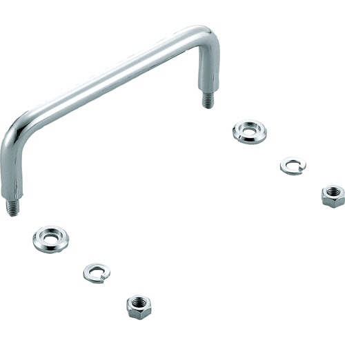 ｽﾃﾝﾚｽ丸棒ﾊﾝﾄﾞﾙ(おねじ)座金付 110mm(100-019-424) 1個画像