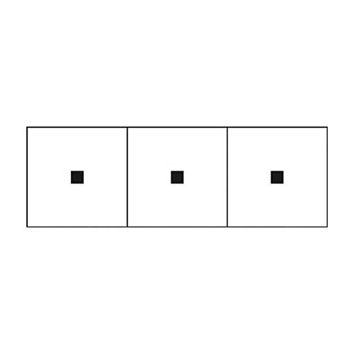ｱﾙﾌｧﾍﾞｯﾄｽﾃｯｶｰ 30×30 点 白 1ｾｯﾄ(3枚)画像