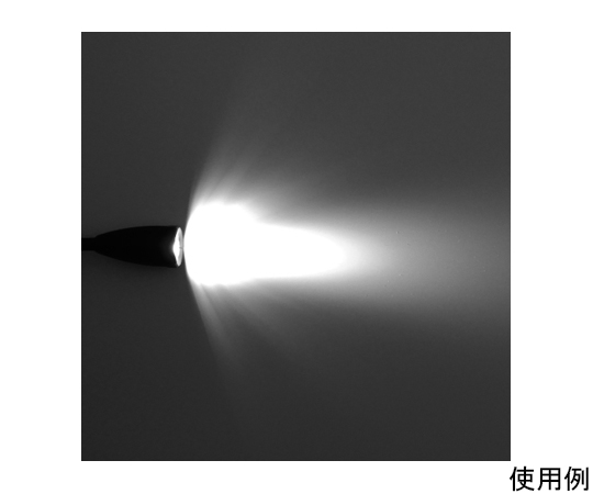 [LR44x3個] 作業灯/LED(フレキシブル/マグネット付) シャワーヘッドが取り付けられた状態で、レーザー刻印のロゴが中央に見える。