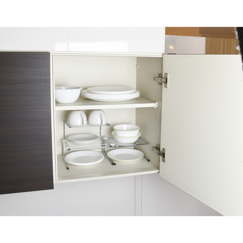 ディッシュラック　ストレージセレクト　S　3個セット 透明なプラスチック製のラックが3つ並んでいる様子