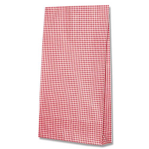 角底袋（ギンガムミニ・赤・幅260×マチ80×高470mm)画像
