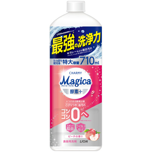 CHARMY Magica 酵素ﾌﾟﾗｽ ﾌﾚｯｼｭﾋﾟｰﾁの香り つめかえ用 大型 710mL 1本画像