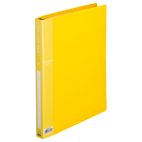 ﾘﾝｸﾞｸﾘﾔｰﾌﾞｯｸ A4ﾀﾃ 30穴 10ﾎﾟｹｯﾄ付属 背幅25mm ｲｴﾛｰ 1ｾｯﾄ(10冊)画像