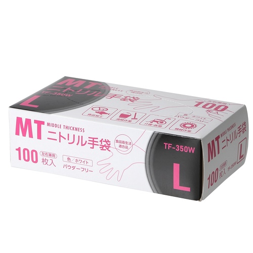 MTニトリル手袋中厚手ホワイトL