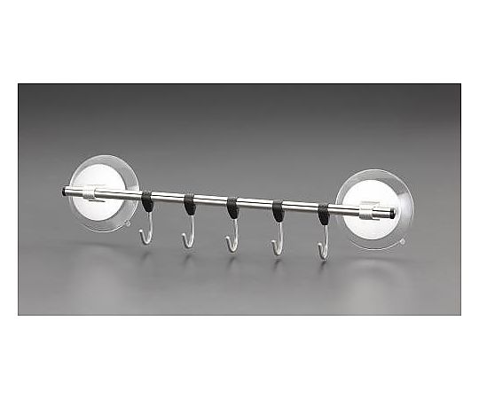 372x 43x 83mm 5連フック(吸盤式/ステンレス製)