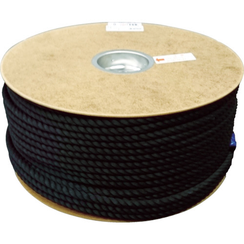 ﾎﾟﾘｴｽﾃﾙﾛｰﾌﾟ ﾄﾞﾗﾑ巻 9mm×150m 黒 1巻