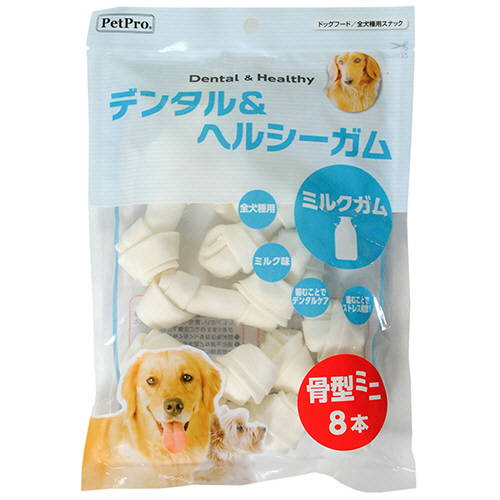 PetPro ﾃﾞﾝﾀﾙ&ﾍﾙｼｰｶﾞﾑ ﾐﾙｸｶﾞﾑ 骨型ﾐﾆ 1ﾊﾟｯｸ(8本)画像