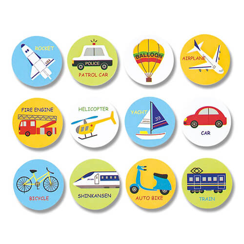 ギフトシール のりもの ９６片画像