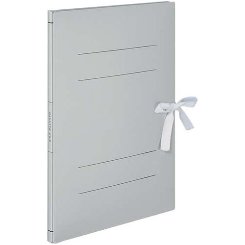 ガバットファイル活用タイプ紙製紐付Ａ４縦　灰１０冊画像